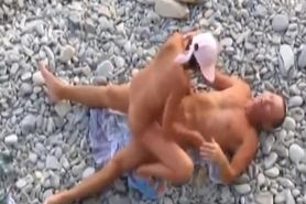 Couple fucked on beach in various positions