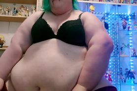 Goth Girlfriend Bbw Shows Off Her Big Perfect Belly
