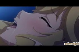 Huge tits hentai watching a ghetto anime tittyfucking and sucking cock