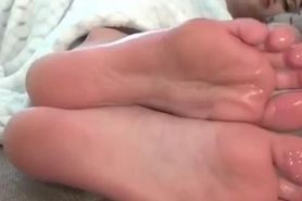 Naomi suck her feet when she is sleeping