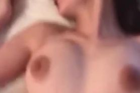 Amateur - Super Hot Asian Slut With Amazing Boobs Fucks And Moans In Bed