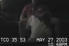 Babysitter sucks on couch with hidden camera