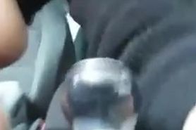 Pregnant Sara fucks Gear stick and squirts outdoor