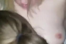 Two curvy MILFs are kissing and licking in lesbian sex scene