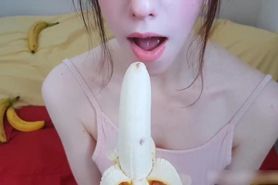 Banana Lick and Suck with some drool (Who is she?)