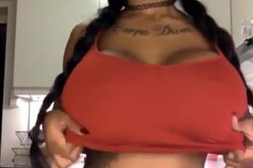 huge boobs ebony poses