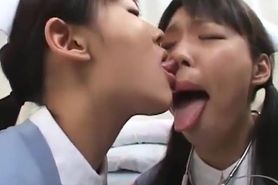 Japanese Nurses Spit Kiss