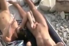 Couples have sex on beach