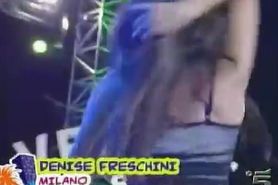 Two incredible college girls upskirt on tv