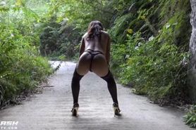 Asian MILF Dancing  in Forest