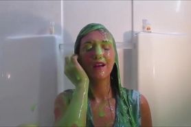 Green slime gunge facial