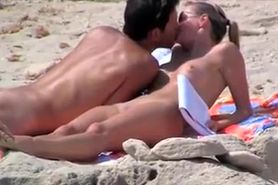 Hot Girl Blessed With Big Tits Filmed Topless At Beach