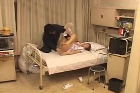 Blonde Japanese naughty nurse fucked pretty rough and fast