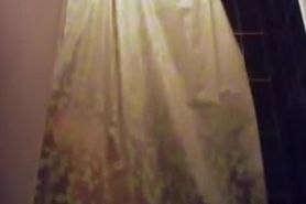 23 yo brunette with huge boobs caught by spy cam in shower