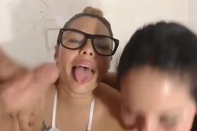 Hot Latinas Showing Tongues, Sucking Cock &Amp; Requesting Cum