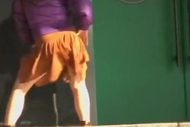 Dancing Japanese girl got skirt sharked on the street
