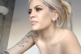 Tattooed Blonde Slut Teasing Ass