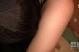 Asian teen rides for a creampie