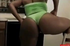 Fat ass green booty shorts