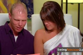 Swinger partners connect each other sexually before meeting the other couples in an Open Swing House