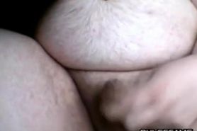 Chubby Guy Tugging On Dick