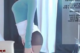 Korean BJ Neat wearing nylons and stockings