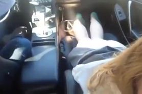 Guy Spanks His Girlfriend While Driving