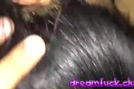 White chick rides black cock and sucks on it too