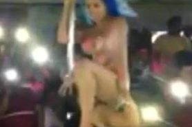 Milf on Stage eating Strippers Pussy