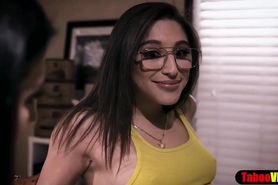 Sweet latina teen babes shared and fucked a big dick