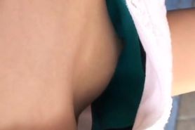 A compelling downblouse vid of an Asian rack
