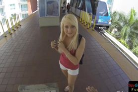 Pulled pov girl bent over and fucked