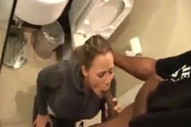 Who is She? Blowjob in Bathroom