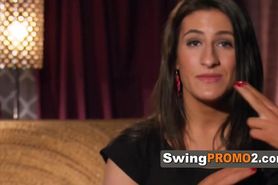 Quiet wife is willing to have the best experience ever at the swingers party