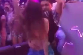 Indian girl dancing topless in the club