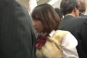 Innocent schoolgirls immediately molested in the train without notice part 2