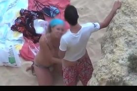 Big boobs woman fucked in the beach