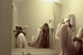 Hidden cam caught lesbian sister's girl