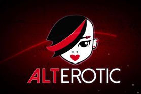 ALTEROTIC - Janey Doe gets two dicks and a flower boob tattoo