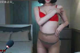 Korean sensual camgirl pantyhose show