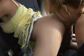 Nicole Ray and Debi Diamond lesbian sex in the car