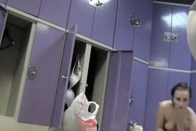 Nude girls looking right into the dressing room spy cam