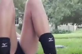 Volleyball Girl Has Sexy Thighs
