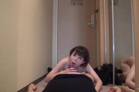 Petite Japanese Rides And Gets A Creampie