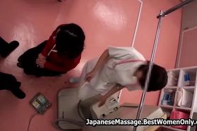Japanese Asian Hairy Girl At False Gyno Spycam