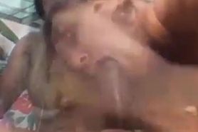 Tourist woman sucking Jamaican boy