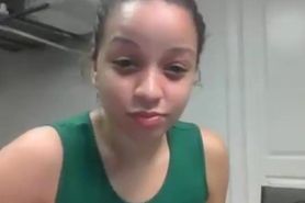 Ebony flashes her body on webcam