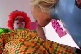 clown fucking scared woman