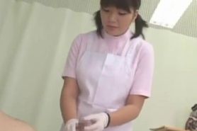 Japanese nurse help handjob