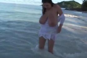 Big boobs MV on the beach